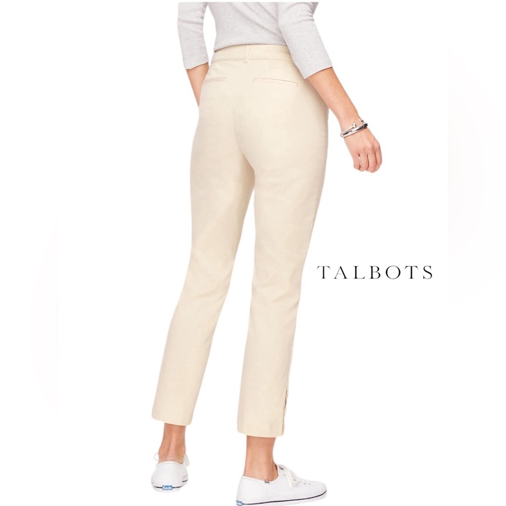 Talbots EUC Perfect Crop Tan Twine Size 22w